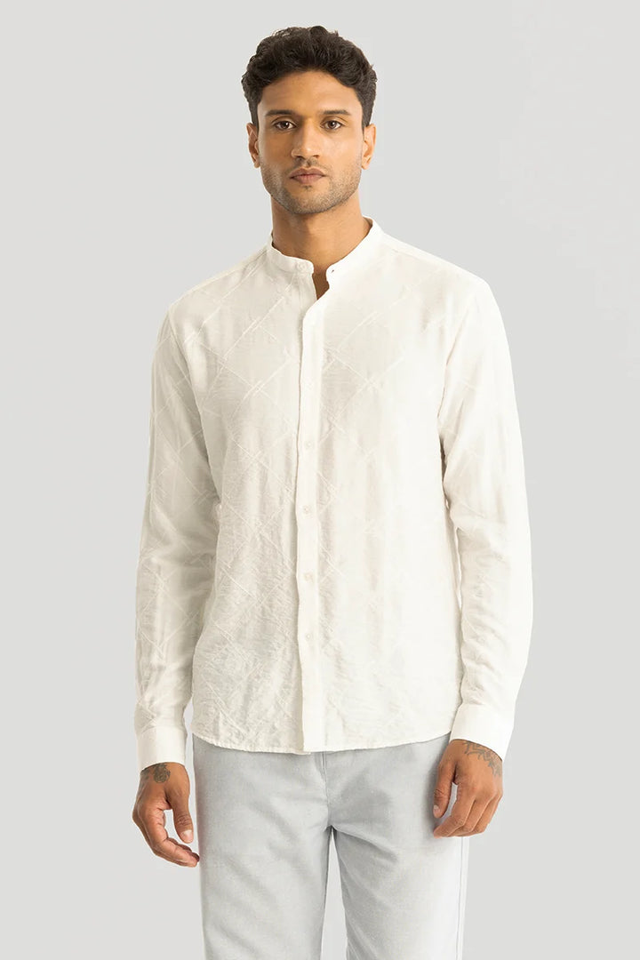 Giovanni White Embroidered Shirt