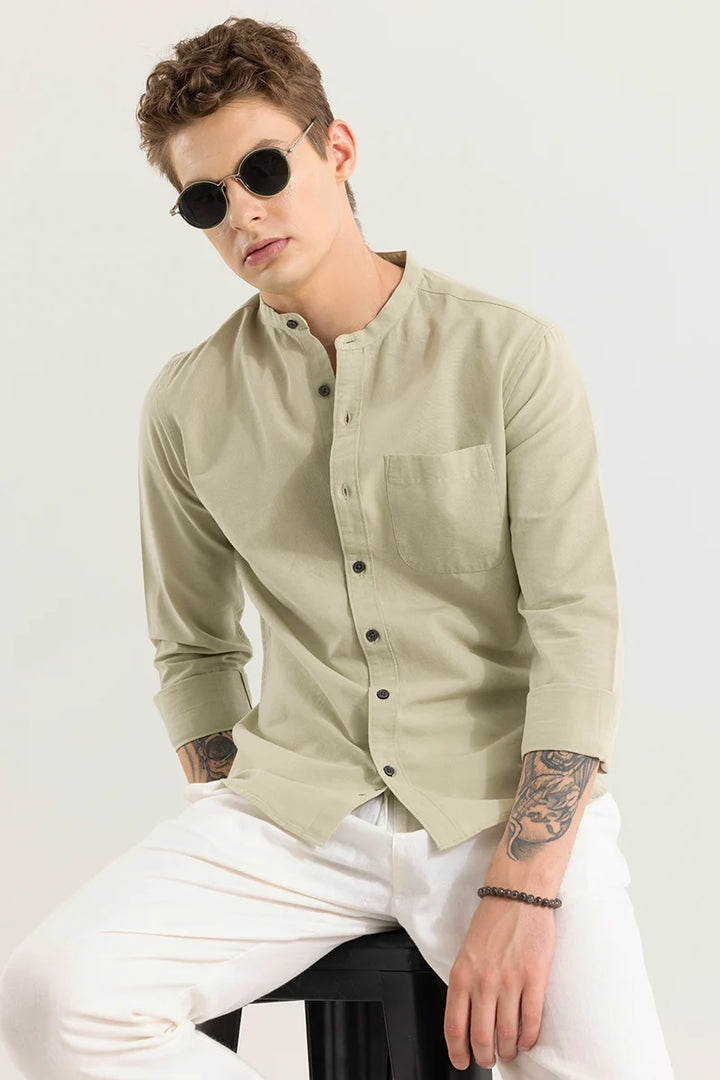 Viggo Plain Beige Shirt