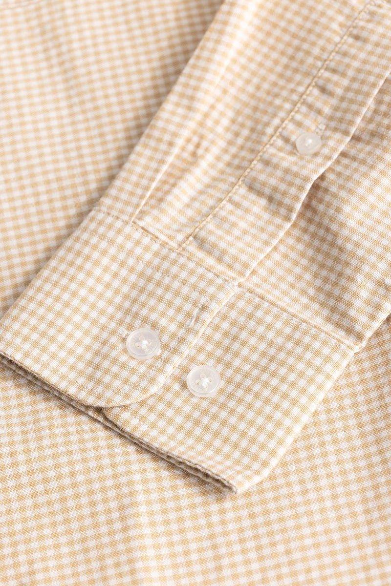 Cream Oxford Checks shirt