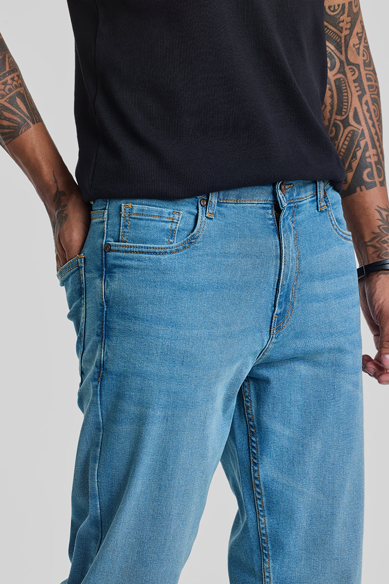 Blue Tapered Fit Jeans