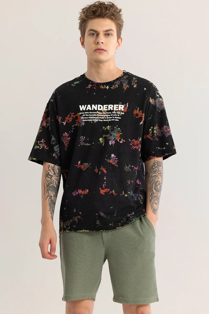 Wanderer Black Oversized T-Shirt