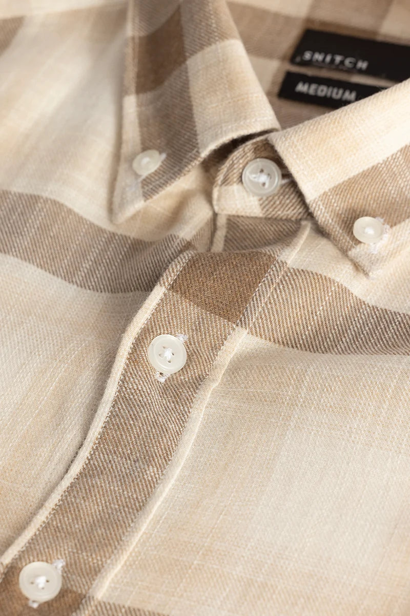 Plaidify Beige Checks Shirt