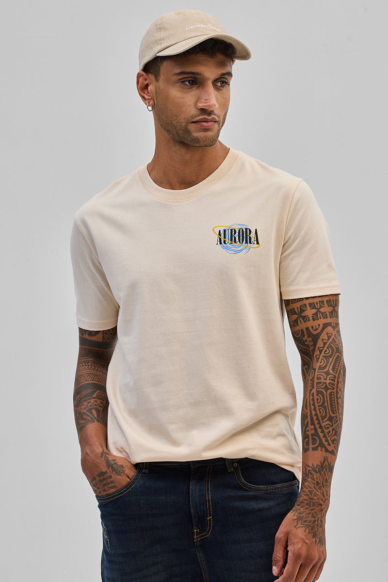 Aurora Cream Slim Fit T-Shirt