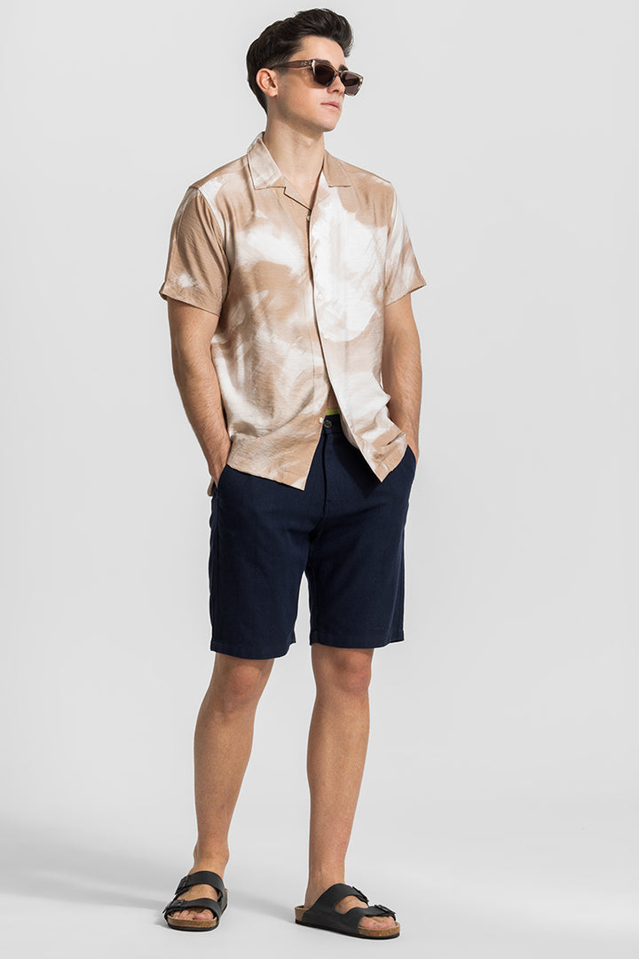 Light Brown Cuban Abstract Shirt