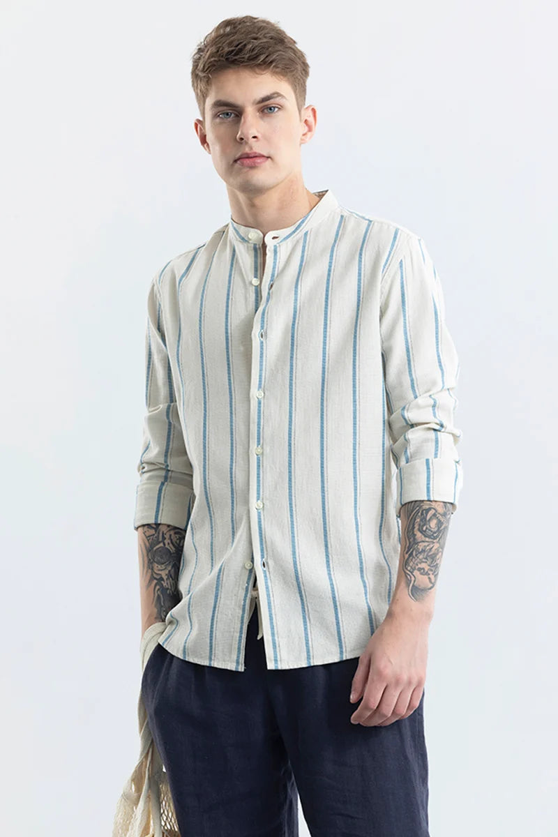 Gianluca Blue Stripe Shirt