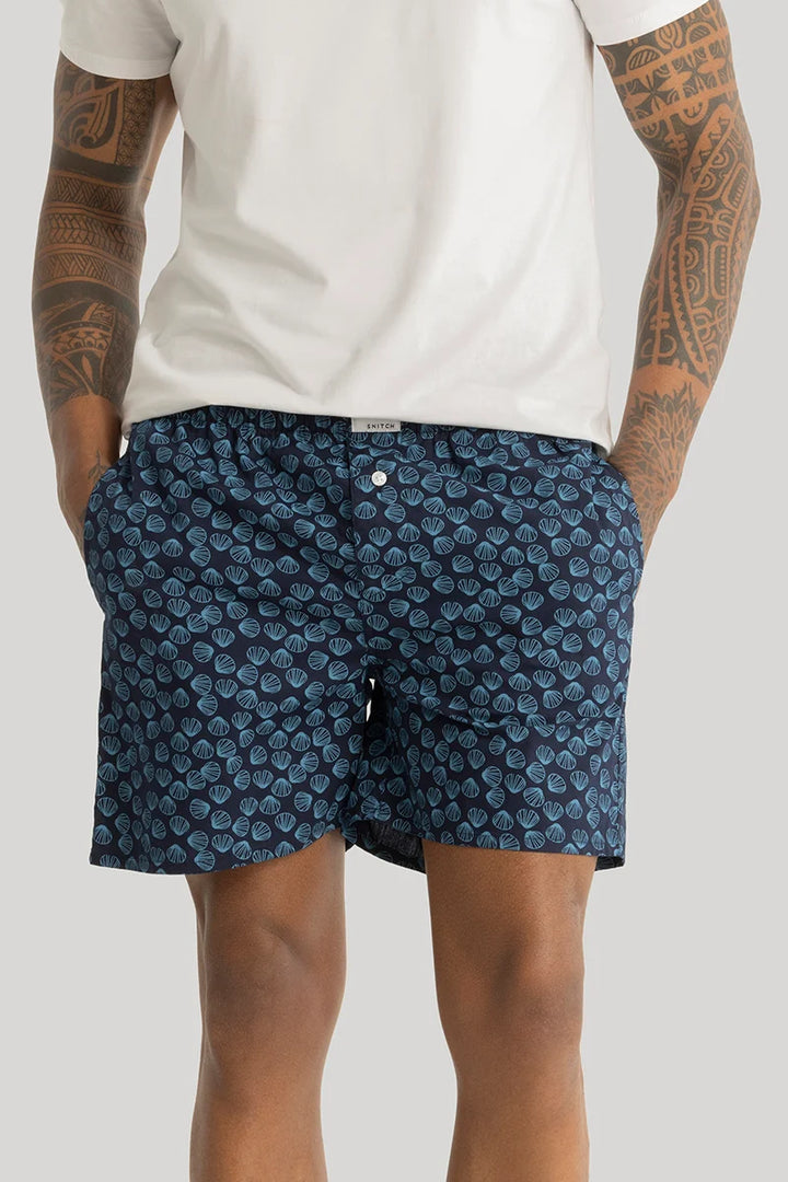 Nico Navy Printed Boxers