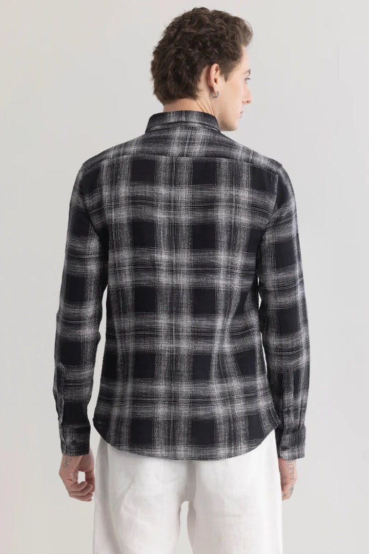 Plaidient Black Checkered Shirt