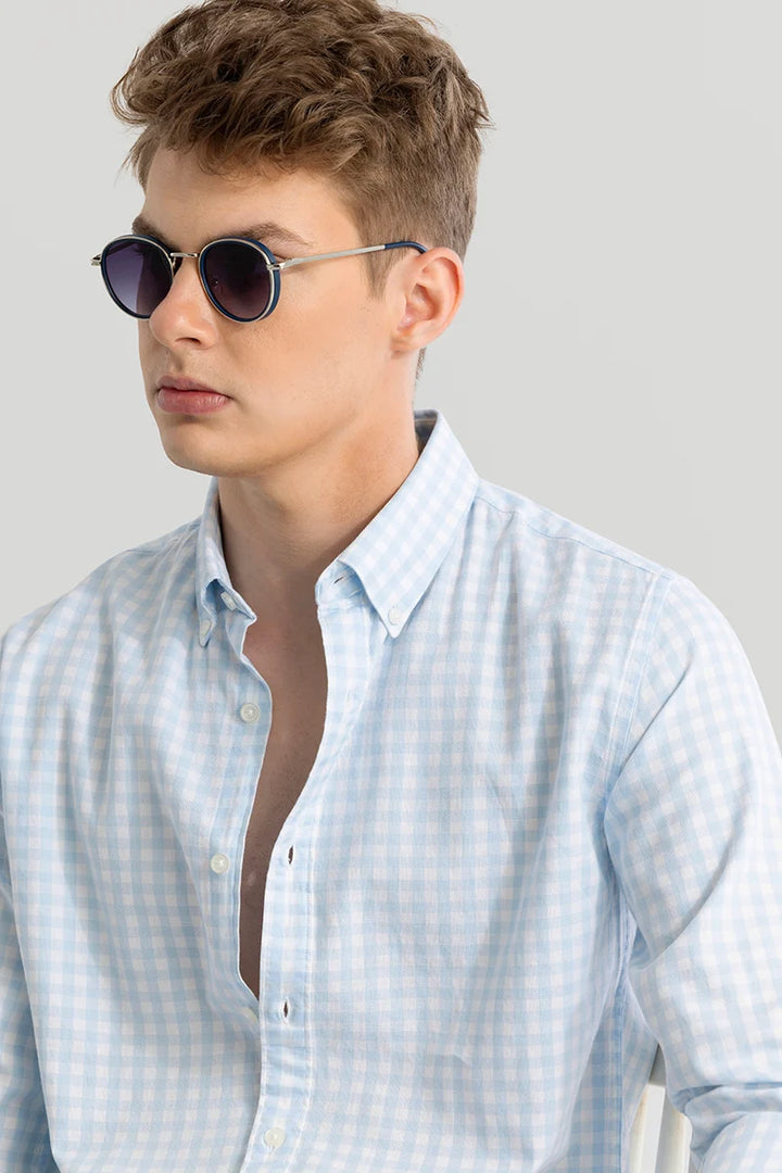 Ingvar Blue Checks Shirts