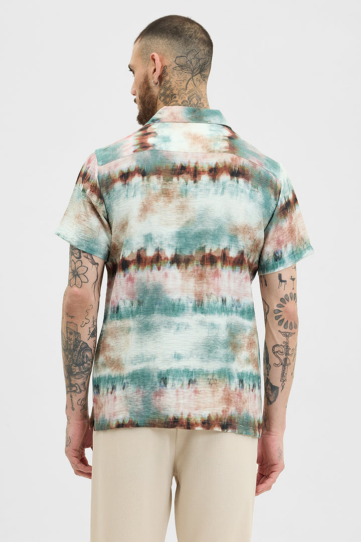 Brown Abstract Box Fit Shirt