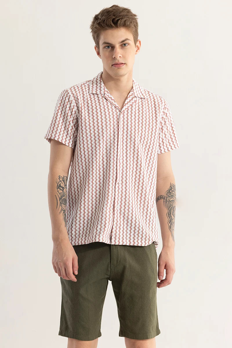 Zigovenue Mauve Stripe Shirt