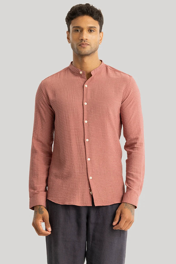 Benedetta Peach Textured Shirt