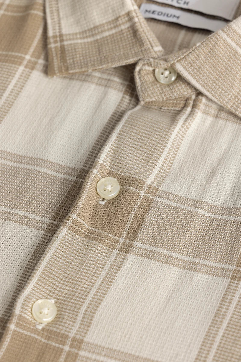 Plaiderie Beige Check Shirt