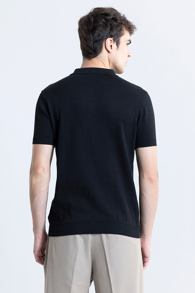 Nova Black Polo T-shirt