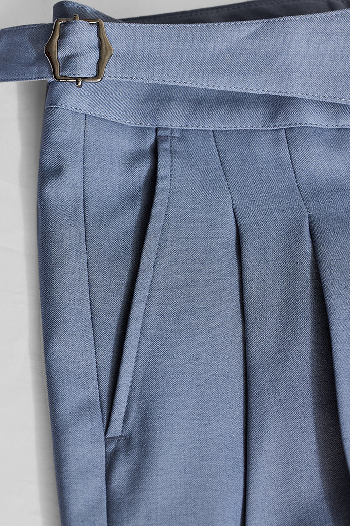 Greyish Blue Gurkha Trousers