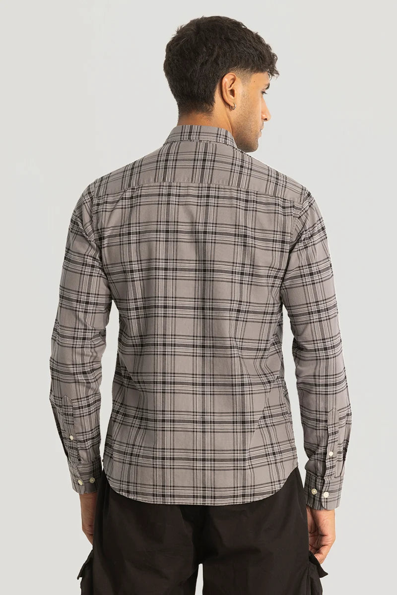 Grey Checks Oxford Shirt