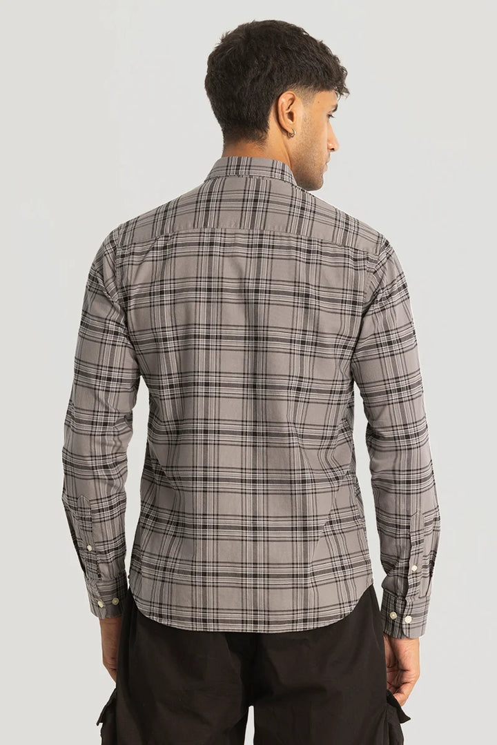 Grey Checks Oxford Shirt