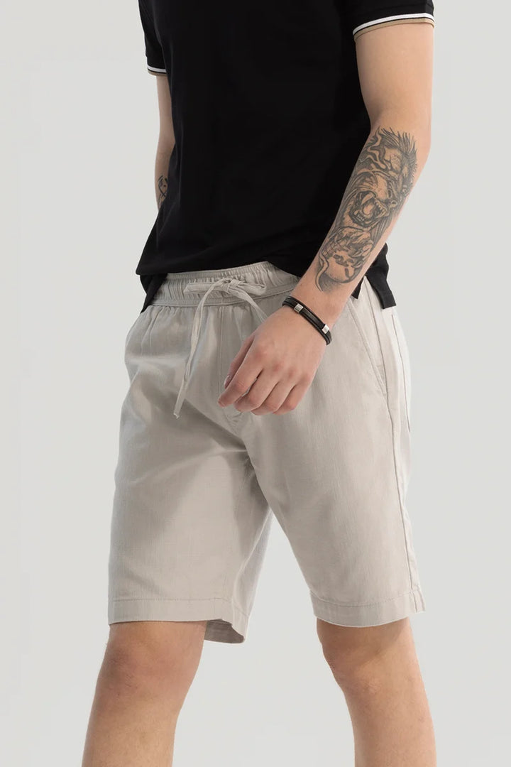 Light Grey Cotton Shorts