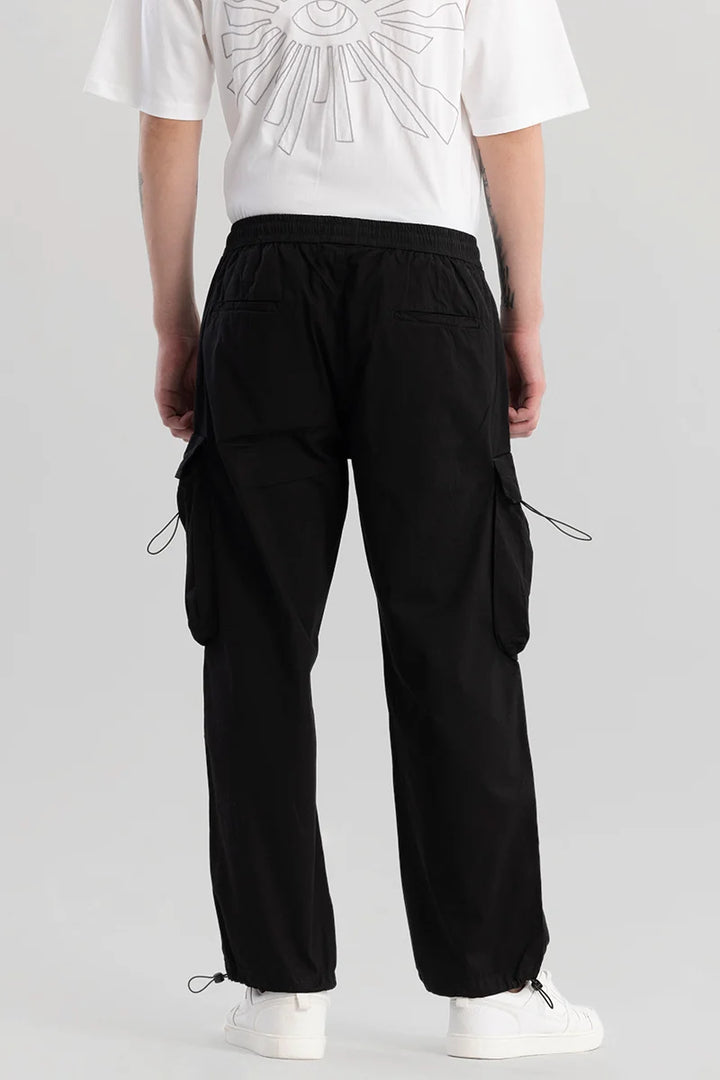 Pockethive Black Parachute Pants