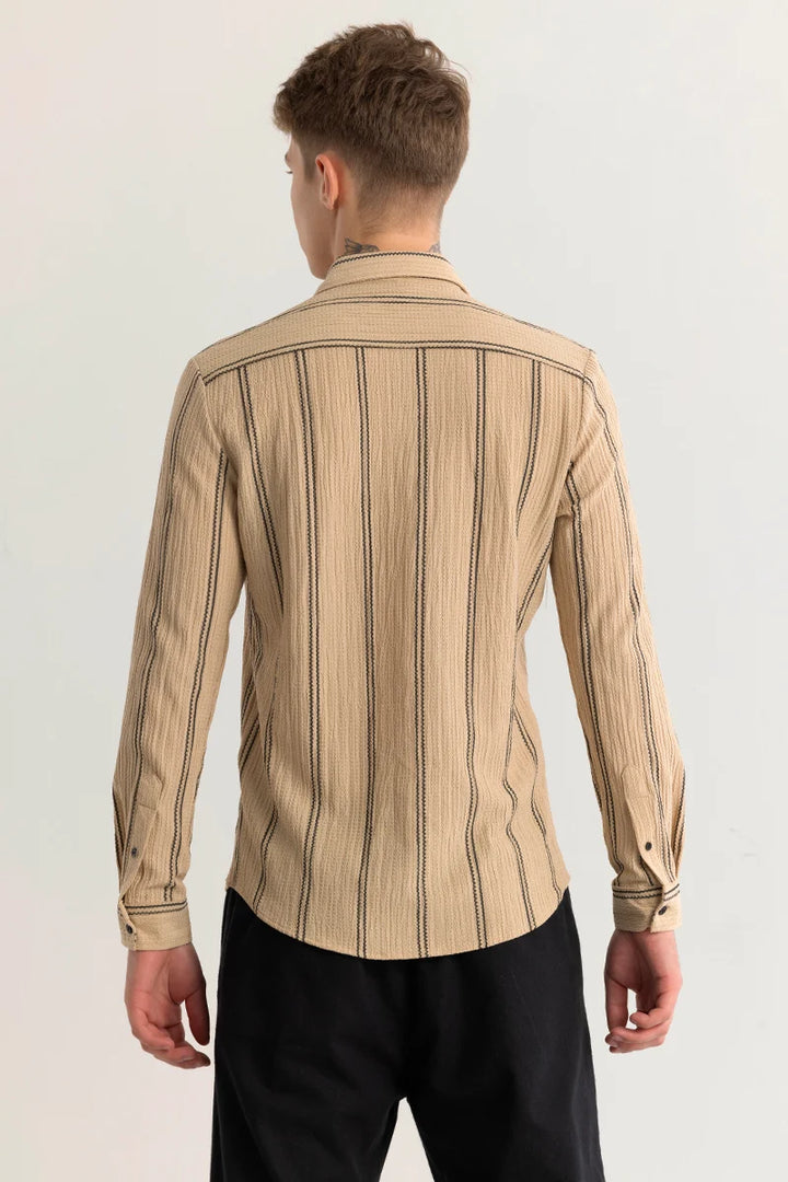 Sverre Stripe Beige Shirt