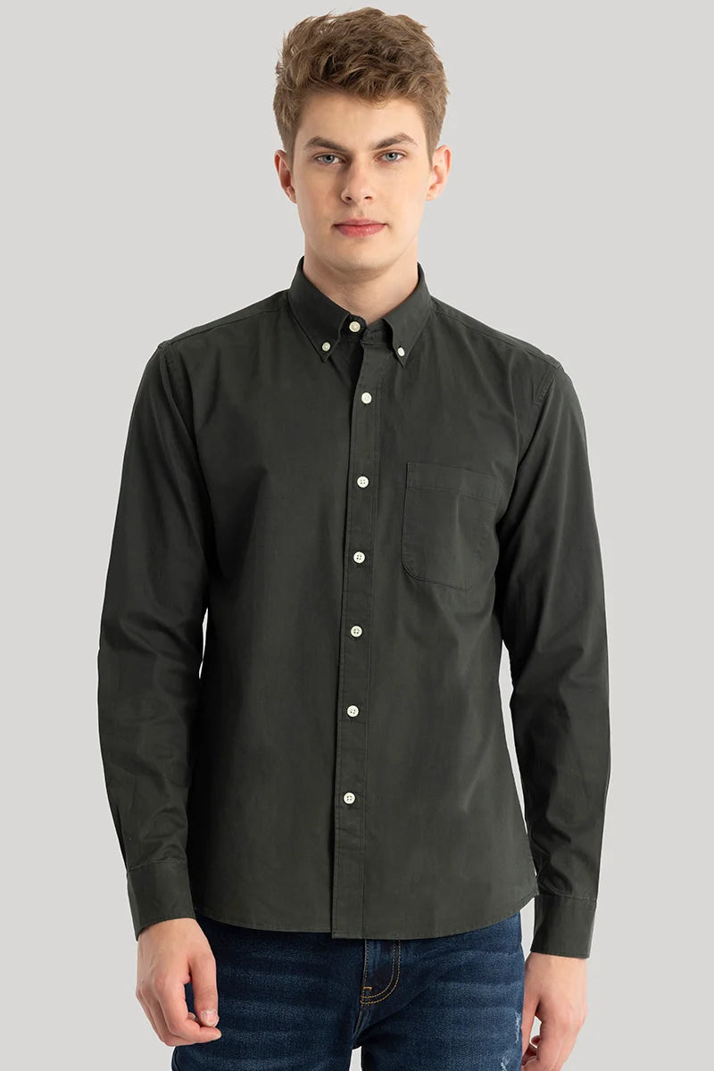 Dark Green Oxford Shirt