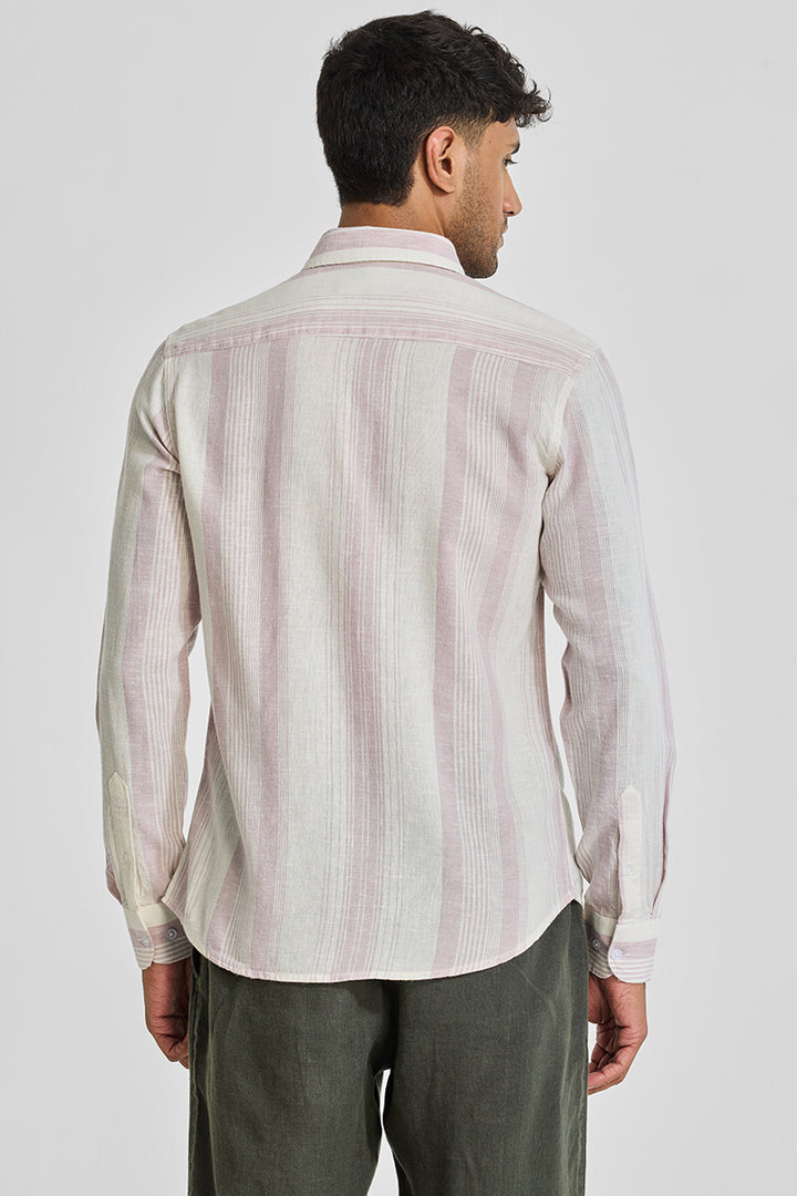 Light Pink Stripes Linen Shirt