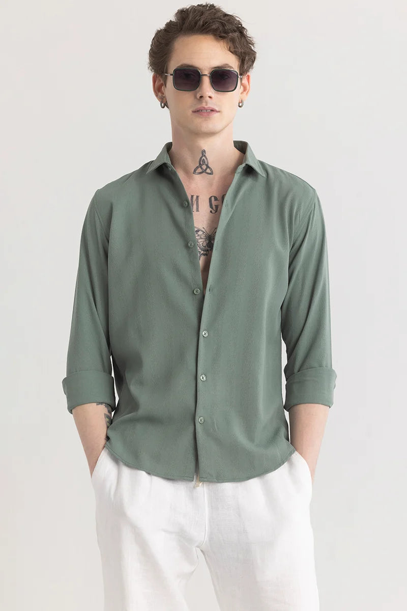 FlexiForm Olive Textured Shirt