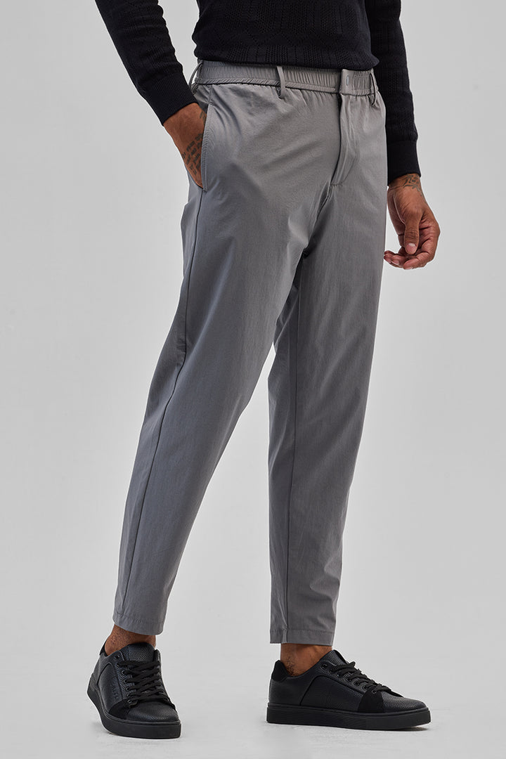 Light Grey Regular Fit Stretch Chinos