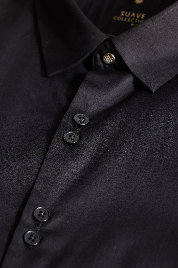 Black Embroidered Shirt