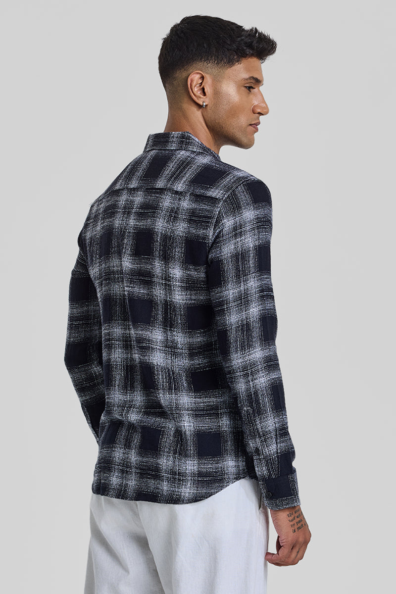 Black Checks Slim Fit Shirt