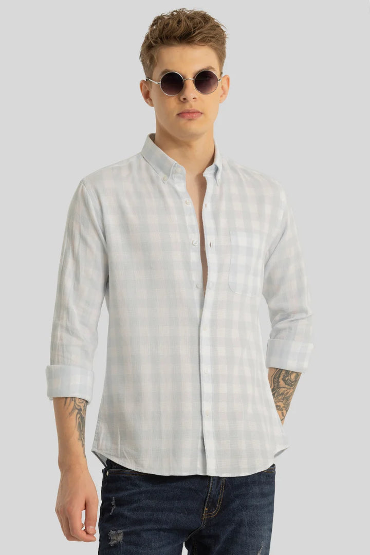 Nicolas Blue Checks Shirt