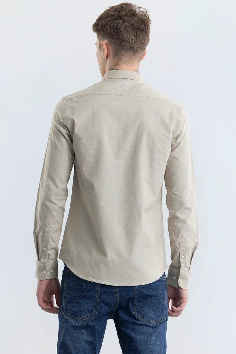 ClassicContour Plain Beige Shirt