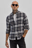 Black Twill Flannel Shirt