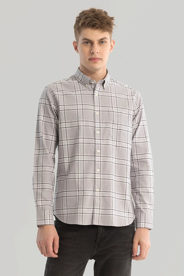 Grey Checks Oxford Shirt