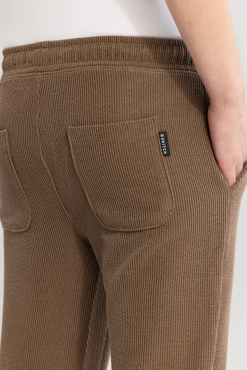 Wafflepants Brown Relaxed Fit Joggers