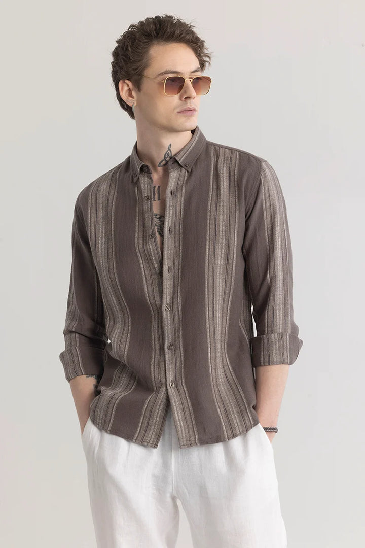 Strideglint Brown Stripe Shirt