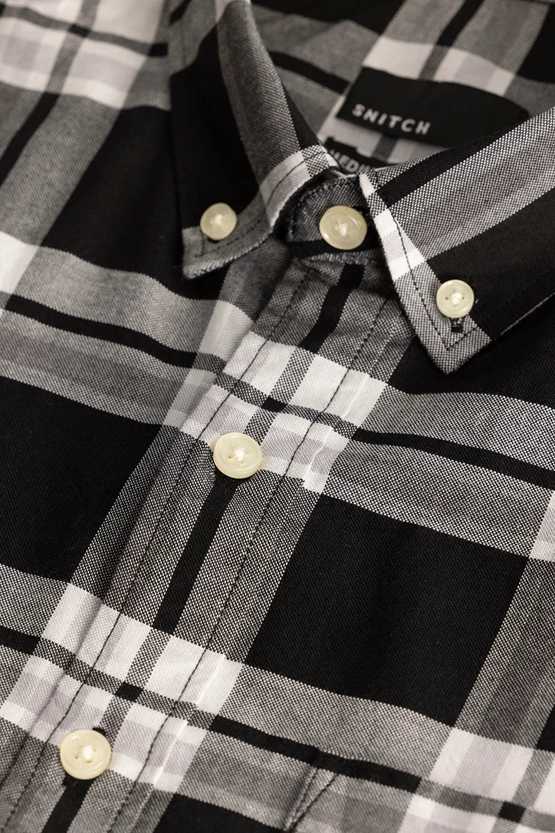 Black Checks Oxford Shirt