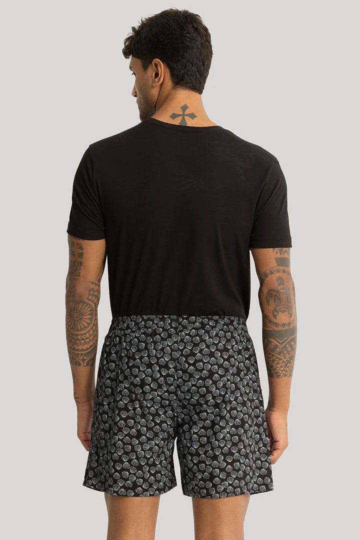 Nico Black Printed Boxers