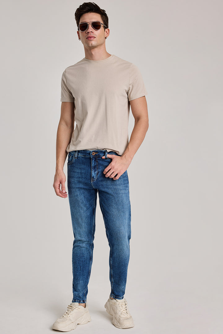 Blue Tapered Fit Jeans