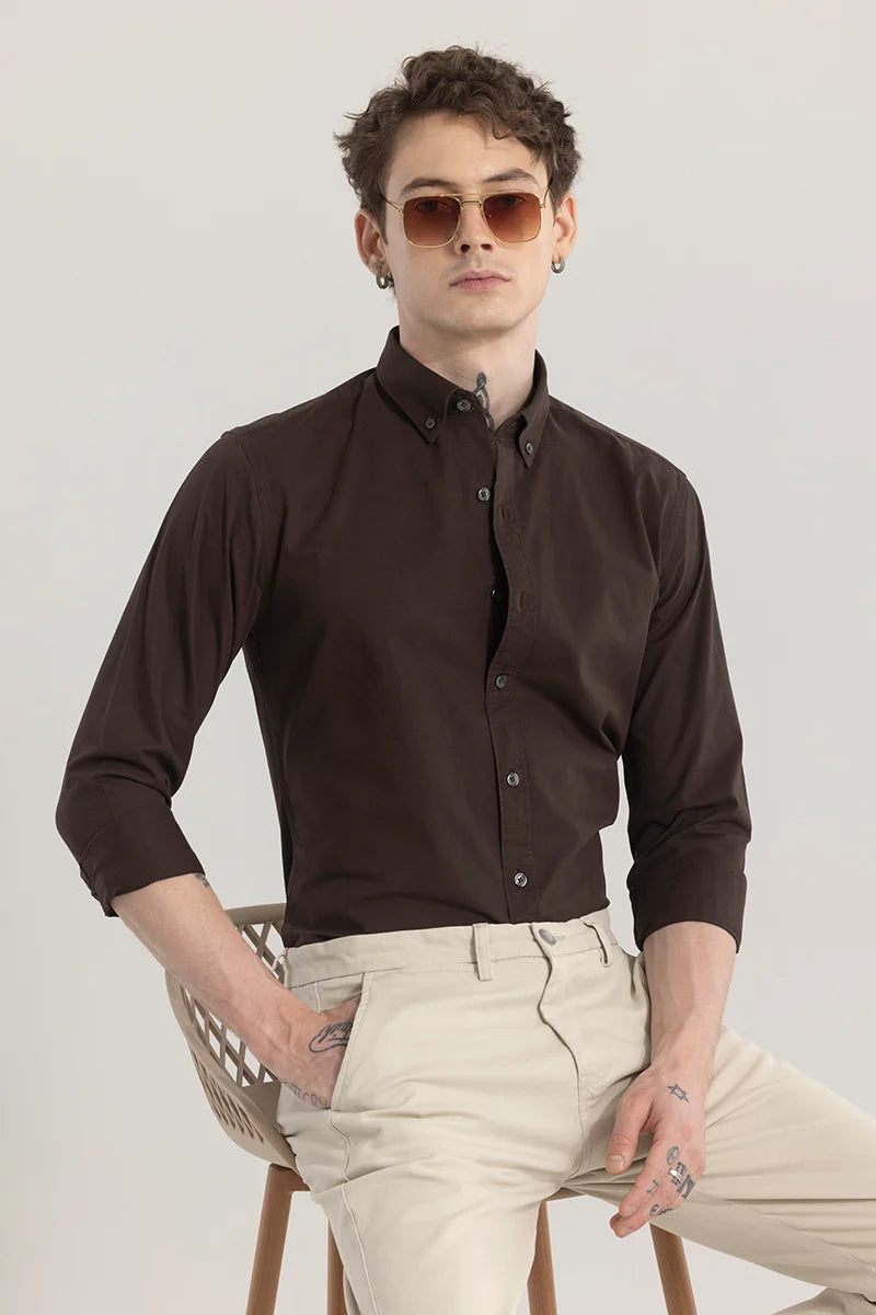 Shirtique Brown Shirt