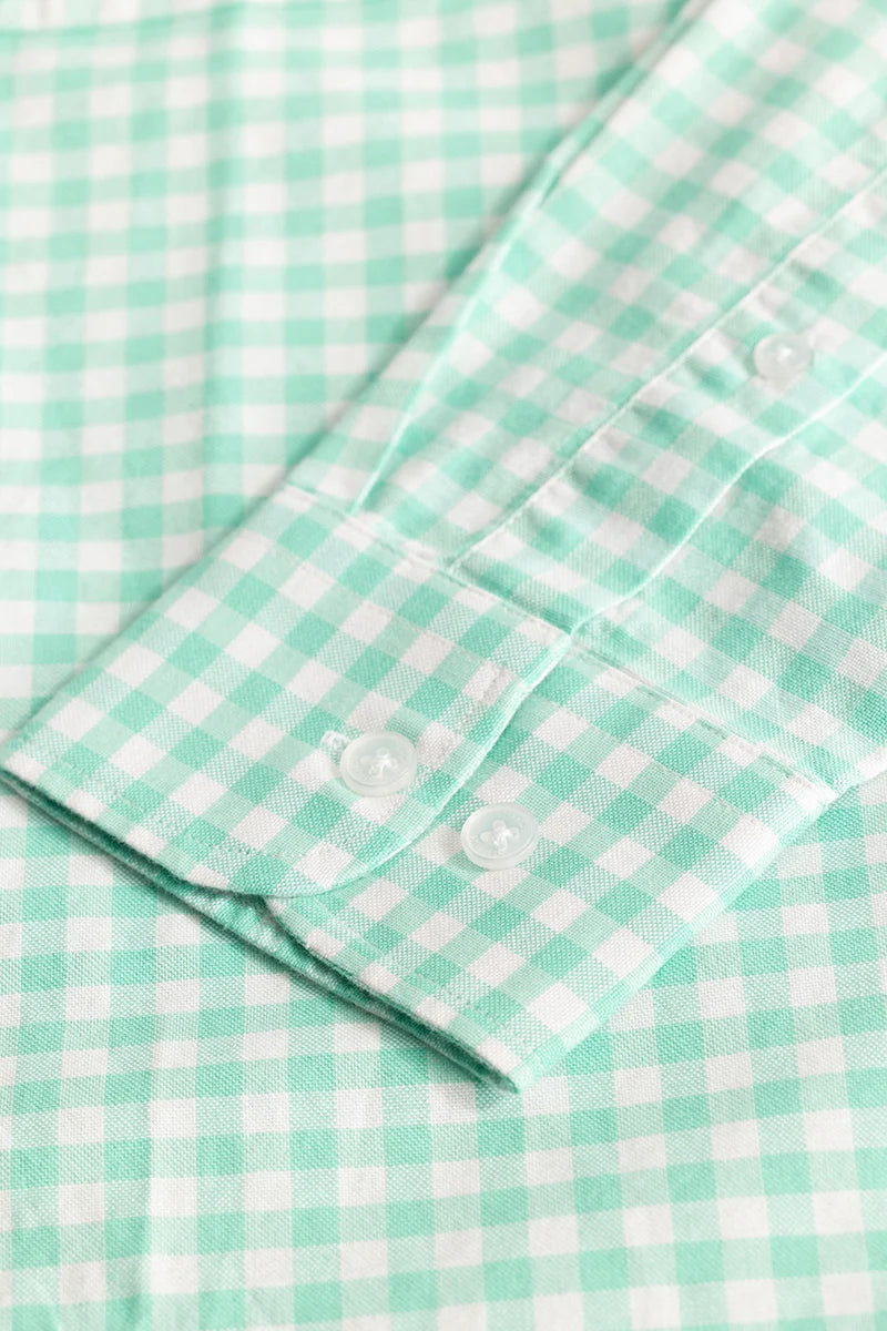 Green Gingham Checks Shirt