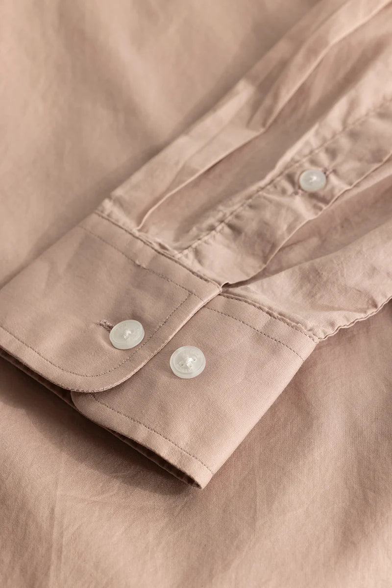 Yngve Beige Plain Shirt