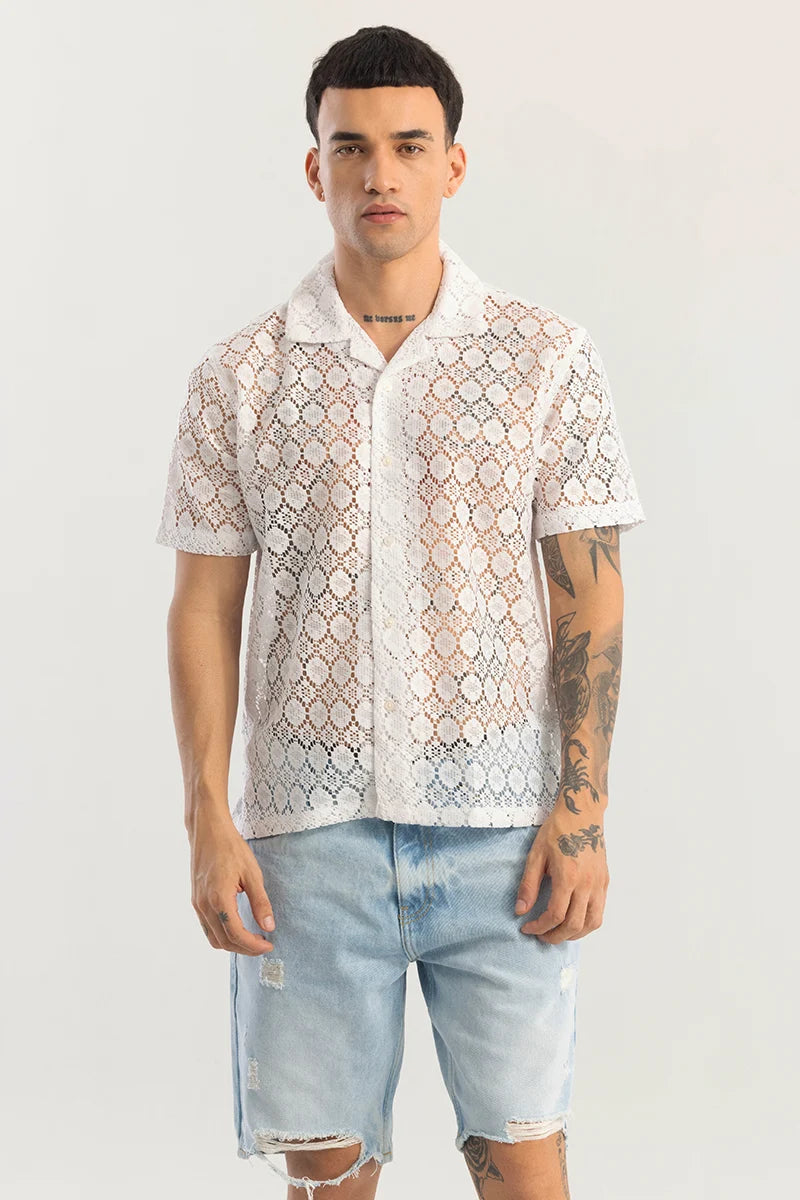 Giulietta Off White Crochet Shirts