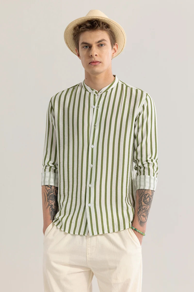 Nautistripe Green Stripe Shirt