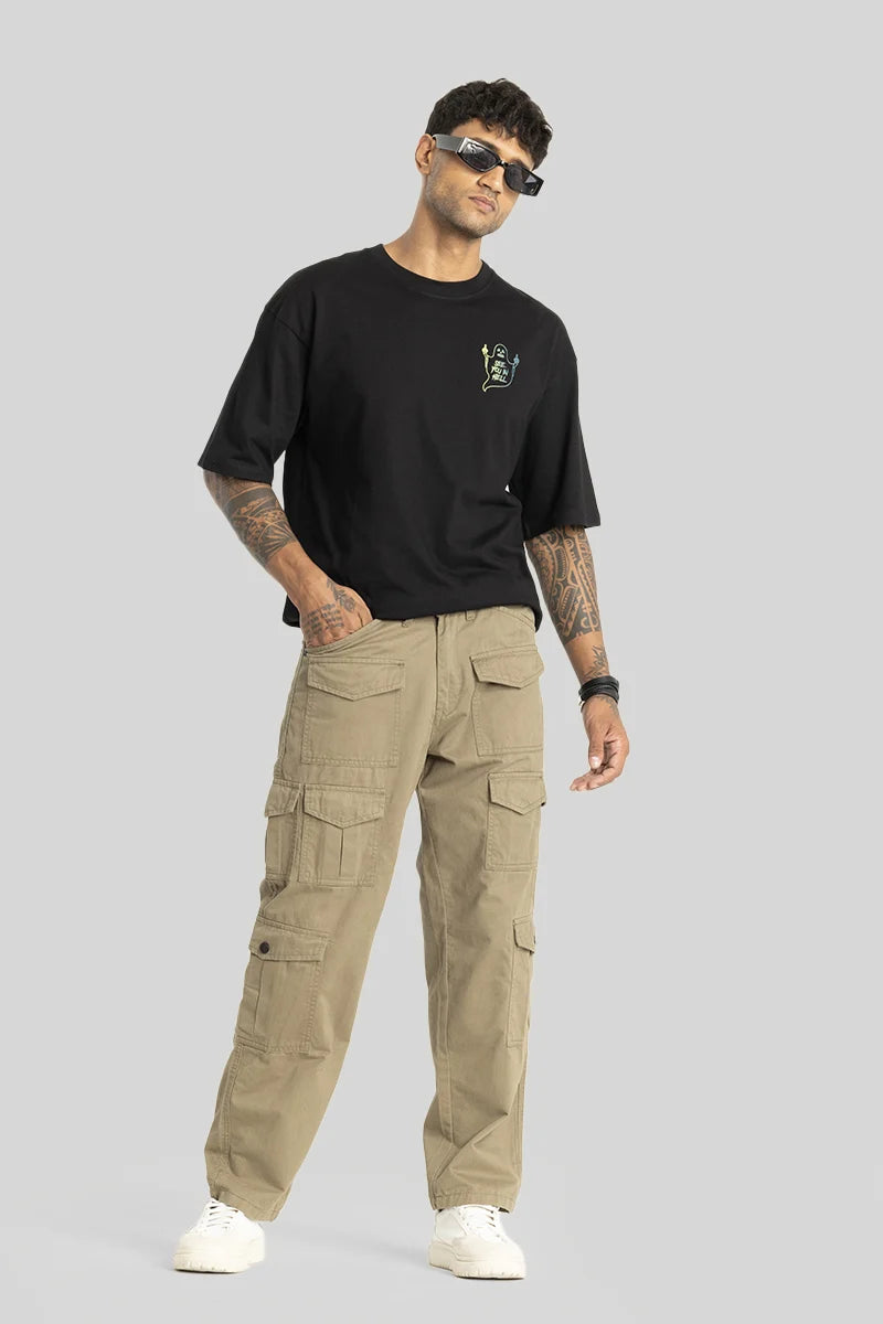 Nils Loose Fit Khaki Cargo Pants