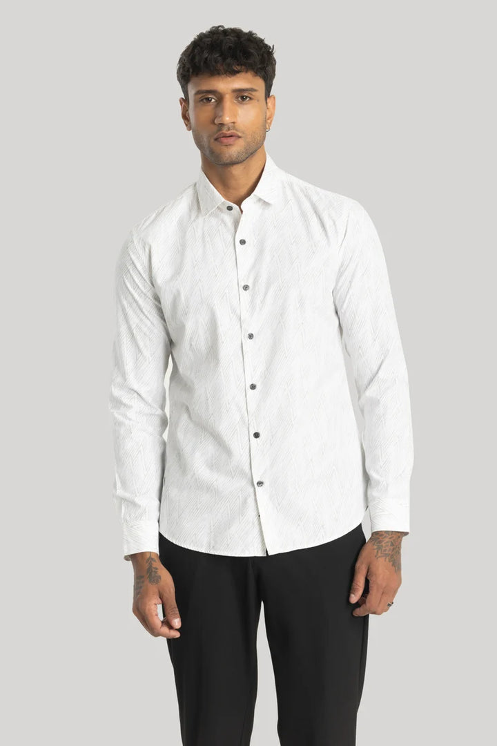 Mauro Off White Geometric Shirt