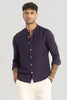 Purple Plain Mandarin Shirt