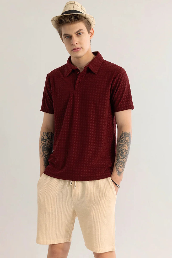 Eloquent Maroon Polo T-Shirt