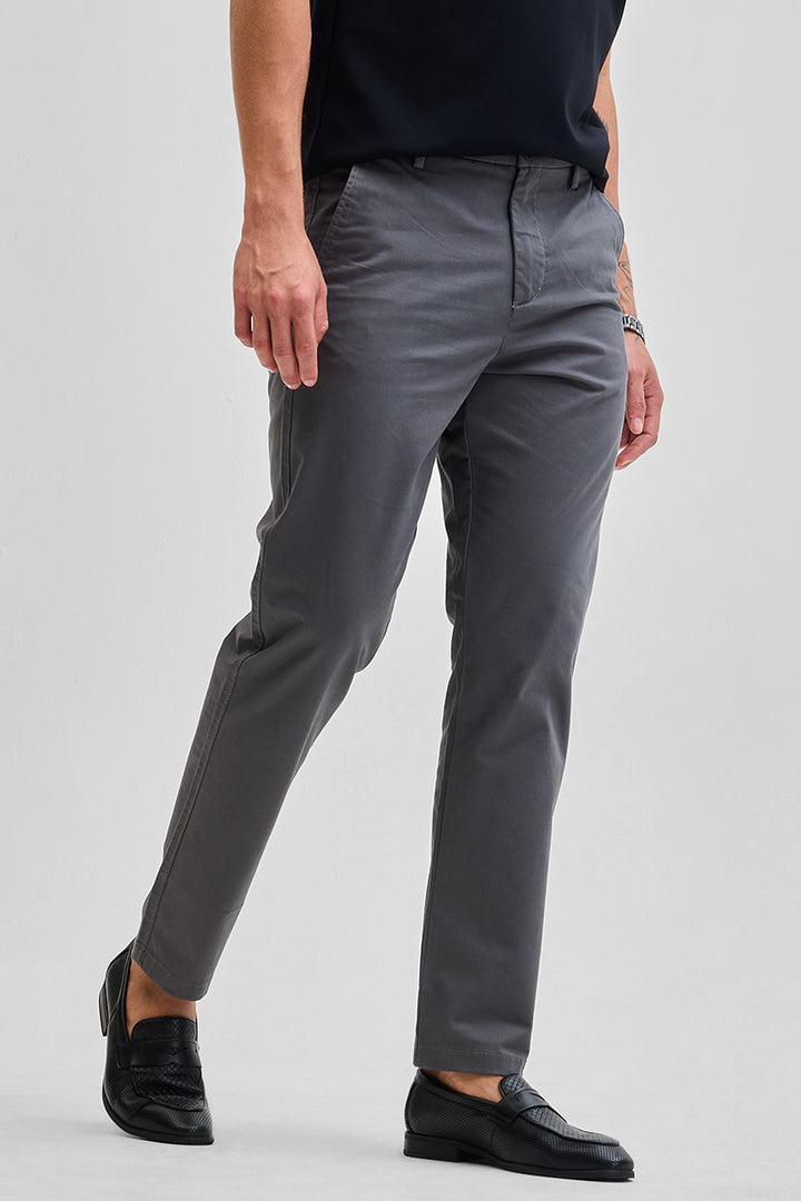 Dark Grey Slim Fit Trousers