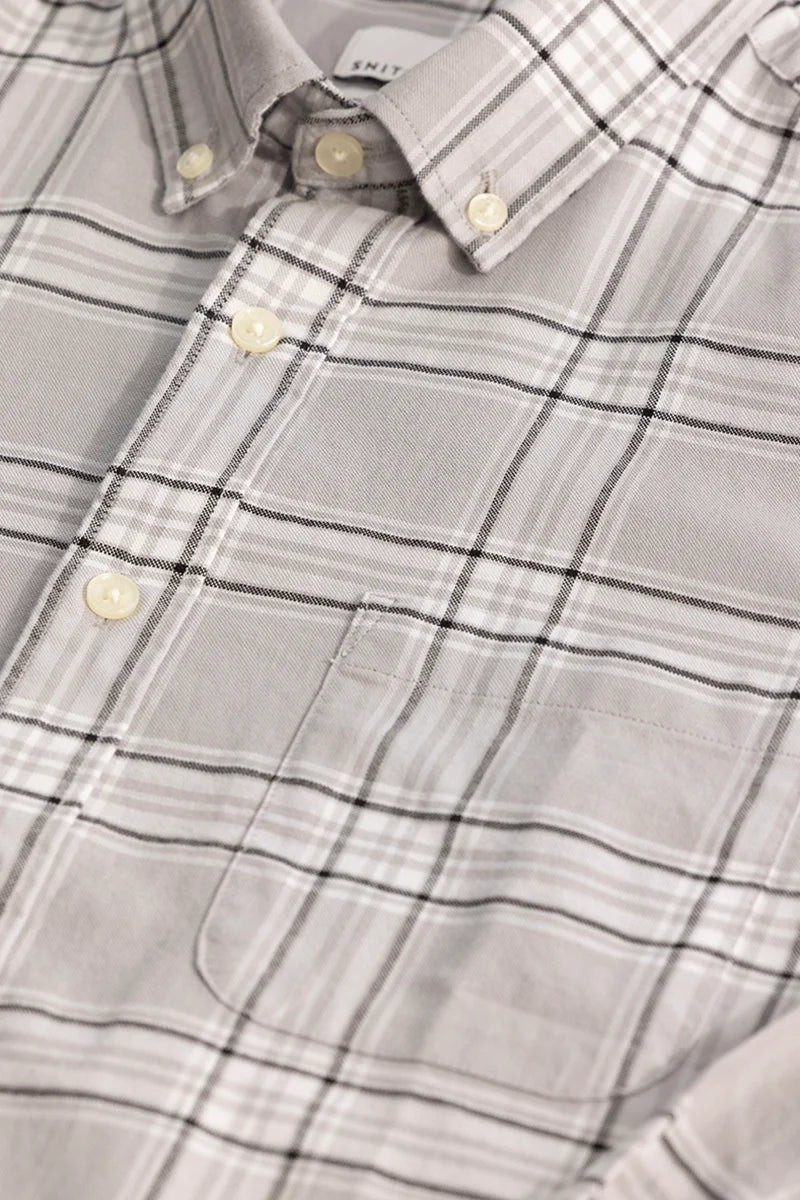 Grey Checks Oxford Shirt