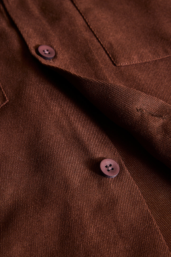 Brown Double Pocket Overshirt